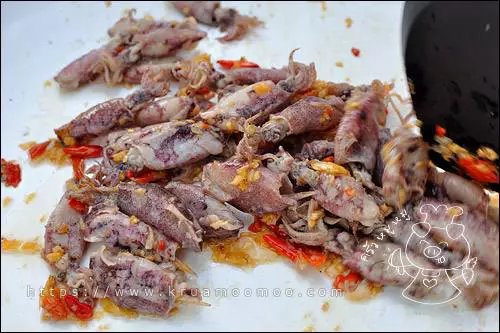 ผัดหมึกกะตอย