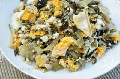 วิธีทำ ผักกาดดองผัดไข่ใส่หมูสับ อร่อยๆ